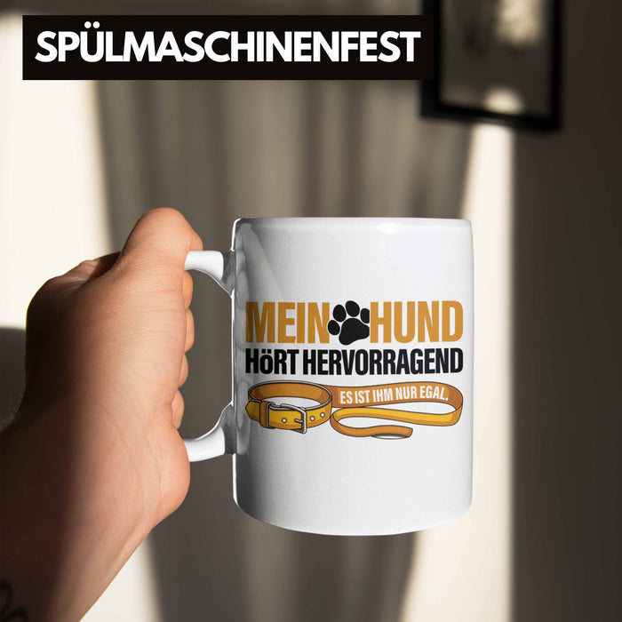 TRENDATION Tasse Hundeliebhaber Hundemama Hundepapa Hund Spruch Kaffeetasse Geschenk Weiß Trendation