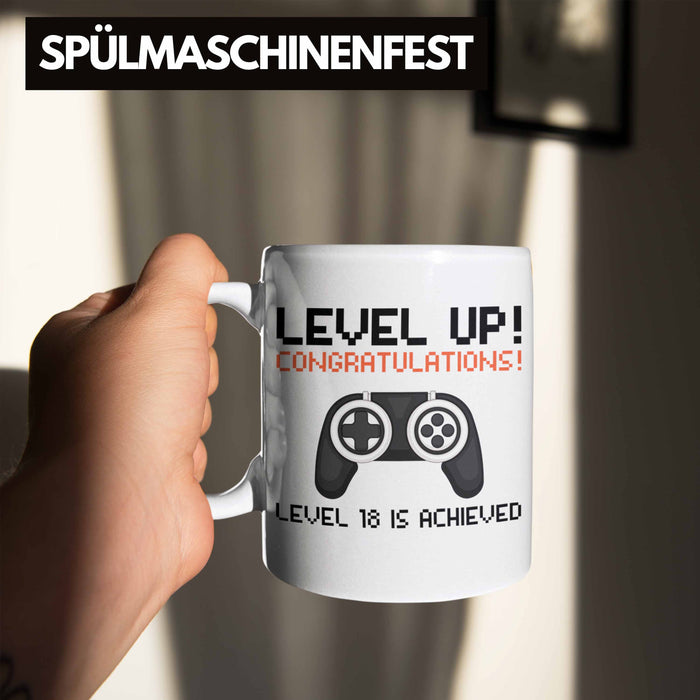 Trendation - 18. Geburtstag Tasse Jungen Jungs Geschenk 18er Geschenkidee 18 Sohn Gamer Trendation