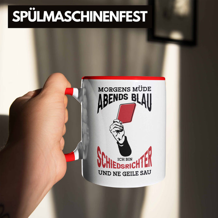 Schiedsrichter Tasse Geschenk für Schiedsrichter mit Spruch Rot Trendation