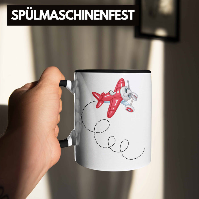 Segelflieger Tasse Geschenk Segelflieger Schwarz Trendation