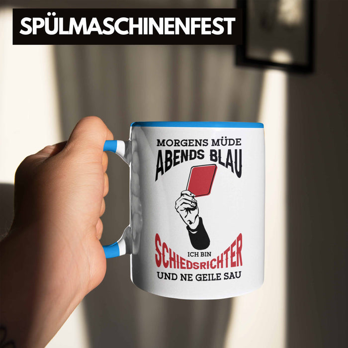 Schiedsrichter Tasse Geschenk für Schiedsrichter mit Spruch Blau Trendation