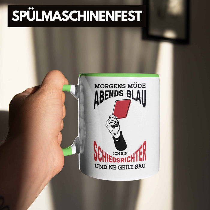Schiedsrichter Tasse Geschenk für Schiedsrichter mit Spruch Grün Trendation