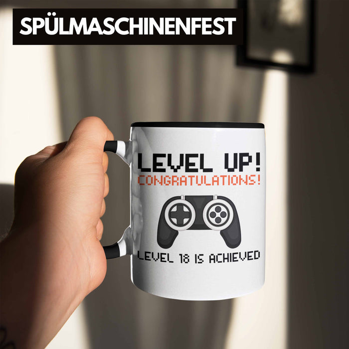 Trendation - 18. Geburtstag Tasse Jungen Jungs Geschenk 18er Geschenkidee 18 Sohn Gamer Trendation
