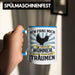 Trendation - Landwirt Spruch Geschenk Tasse Landwirtschaft Geschenke für Männer Traktor Spruch Kaffeetasse Hühner-Flüsterer Bauer Blau Trendation