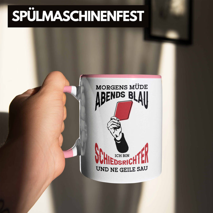 Schiedsrichter Tasse Geschenk für Schiedsrichter mit Spruch Rosa Trendation
