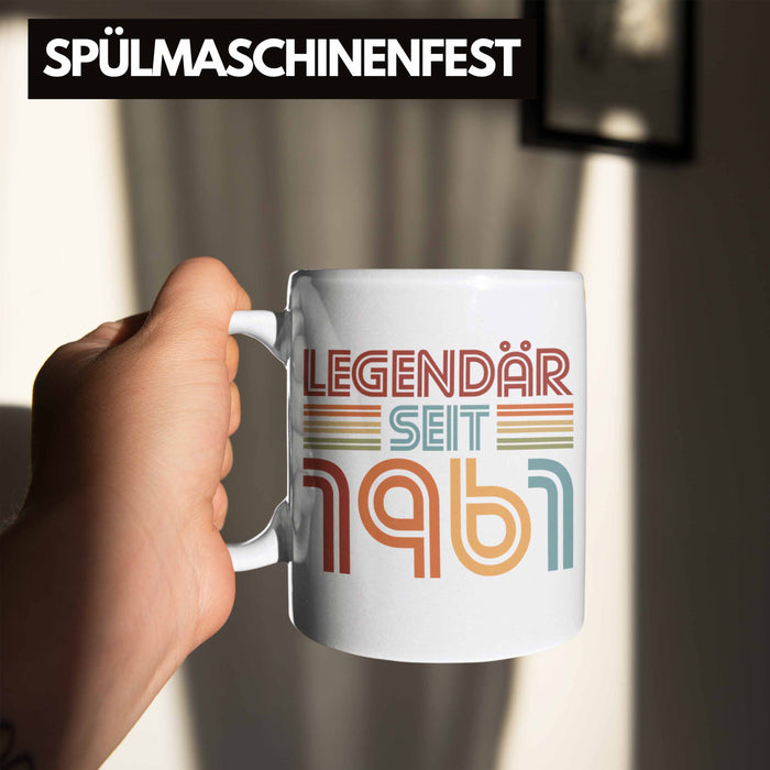Trendation - 60. Geburtstag Tasse Frau Männer Geschenk 60er Geschenkidee 60 Mutter Vater Mann Frauen Lustig Geschenke Deko Weiß Trendation