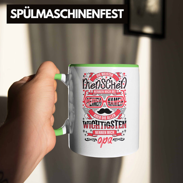 Opa Tasse Geschenk von Enkel Enkelin Bester Opa Der Welt Tasse Geschenkidee Bester Opa Der Welt Grün Trendation
