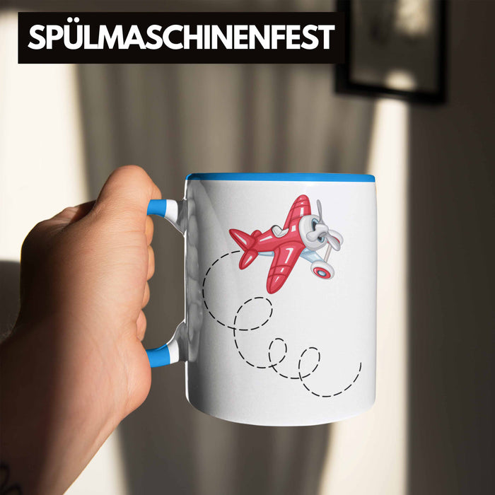 Segelflieger Tasse Geschenk Segelflieger Blau Trendation