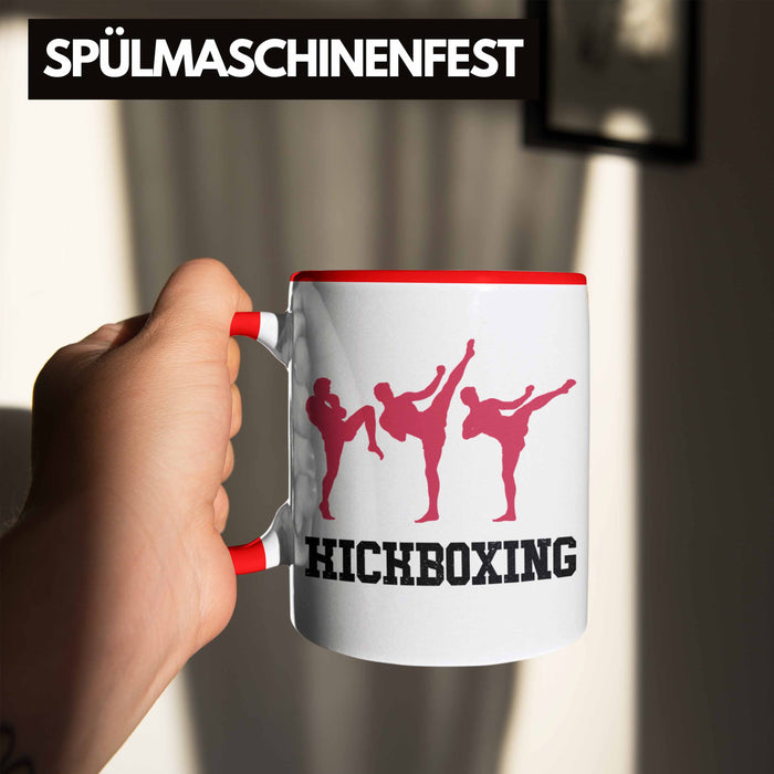 Kickboxing Tasse Geschenk Kampfsportler Geschenkidee Geburtstag Weihnachten Rot Trendation