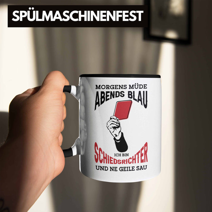 Schiedsrichter Tasse Geschenk für Schiedsrichter mit Spruch Schwarz Trendation