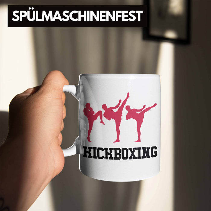Kickboxing Tasse Geschenk Kampfsportler Geschenkidee Geburtstag Weihnachten Weiß Trendation