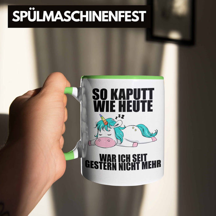 Trendation - Lustige Tassen mit Sprüchen Arbeitskollege Geschenk Kollege Mitarbeiter Geschenkidee Grün Trendation