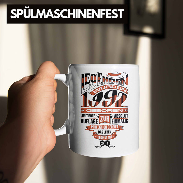 TRENDATION 30. Geburtstag Tasse Frau Mann Geschenk 30er Geschenkidee 30 Mutter Vater Weiß Trendation