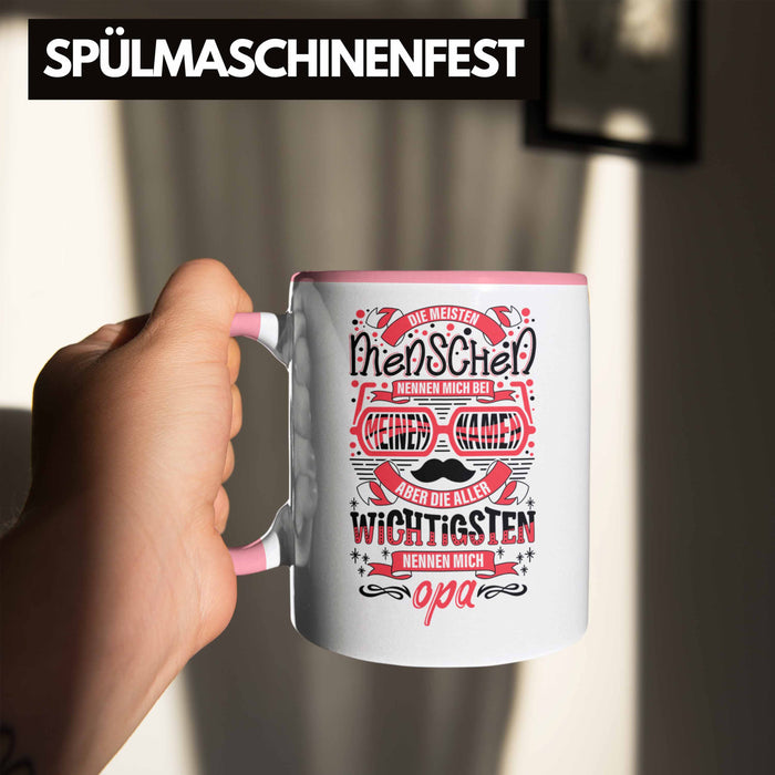 Opa Tasse Geschenk von Enkel Enkelin Bester Opa Der Welt Tasse Geschenkidee Bester Opa Der Welt Rosa Trendation