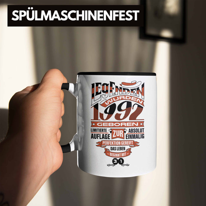 TRENDATION 30. Geburtstag Tasse Frau Mann Geschenk 30er Geschenkidee 30 Mutter Vater Schwarz Trendation
