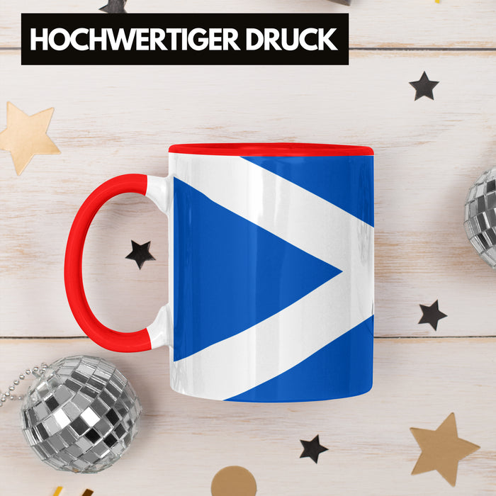 Schottland Flagge Tasse Geschenk Fußball-Fans Europa 3D Alloverprint Rot Trendation