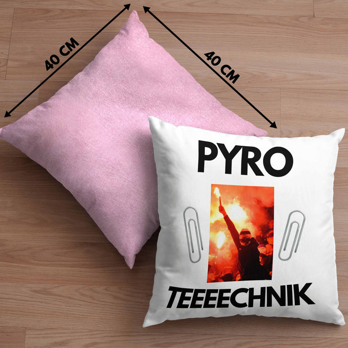 Pyrotechnik Kissen mit Füllung 40x40cm Geschenk Pyrotechnik Ist Doch Kein Verbrechen Meme Joke Rosa Trendation