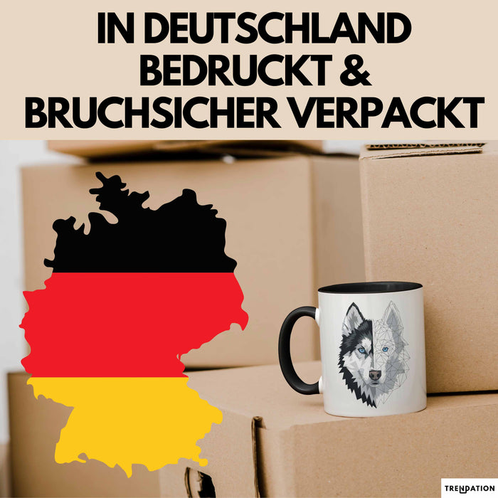 Wolf Tasse Geschenk Wolf für Wildtierfreunde Trendation