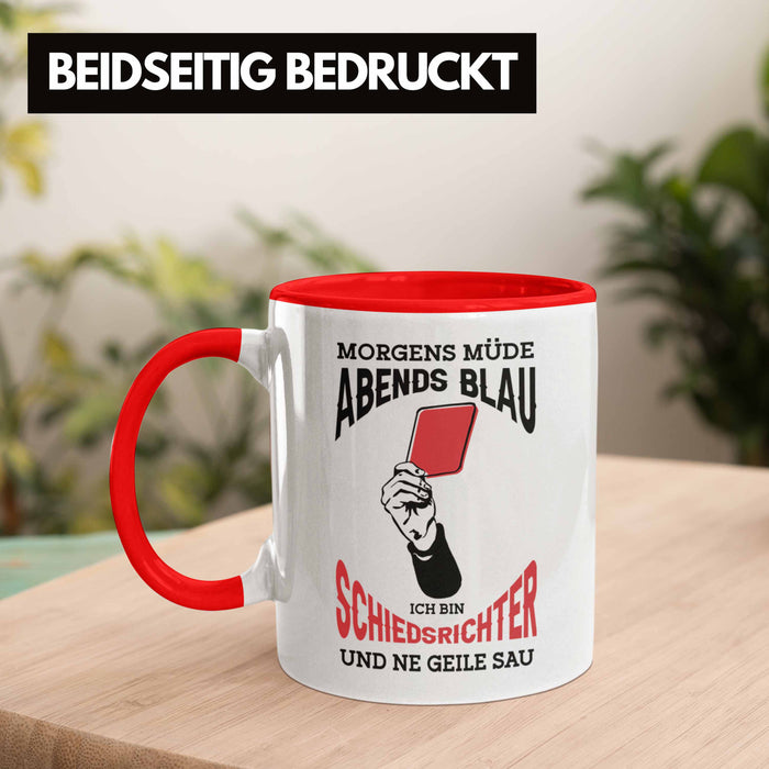 Schiedsrichter Tasse Geschenk für Schiedsrichter mit Spruch Rot Trendation