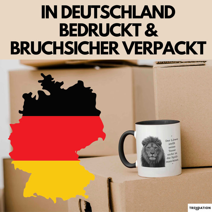 Der Löwe Stellt Seine Tasse Nicht In Die Spülmaschine Büro Becher Geschenk Trendation