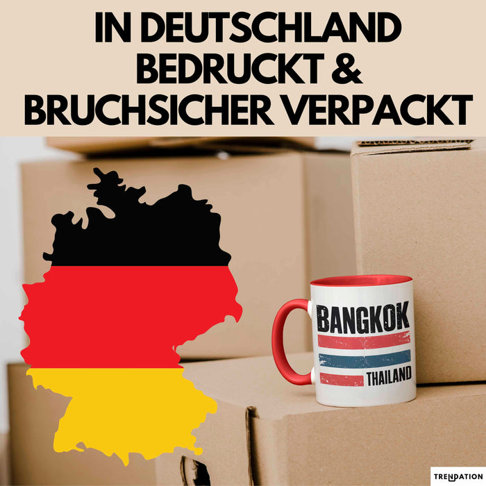 Bangkok Thailand Tasse Geschenk Lustige Geschenkidee Spruch Rot Trendation