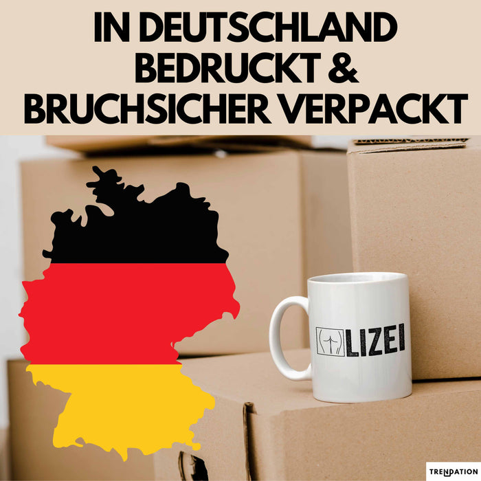 Polizei Polizist Tasse Geschenk Lustige Geschenkidee Spruch Polize Weiß Trendation