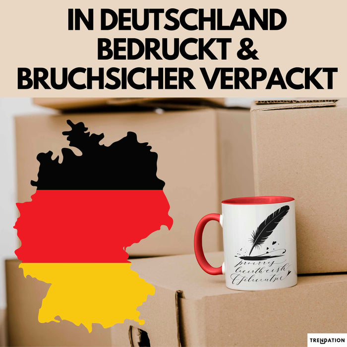 Dichter Tasse Geschenkidee für Reim und Versliebhaber Rot Trendation