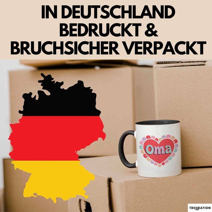 Oma Tasse Geschenkidee Oma Herz Liebende Familie Nana Trendation