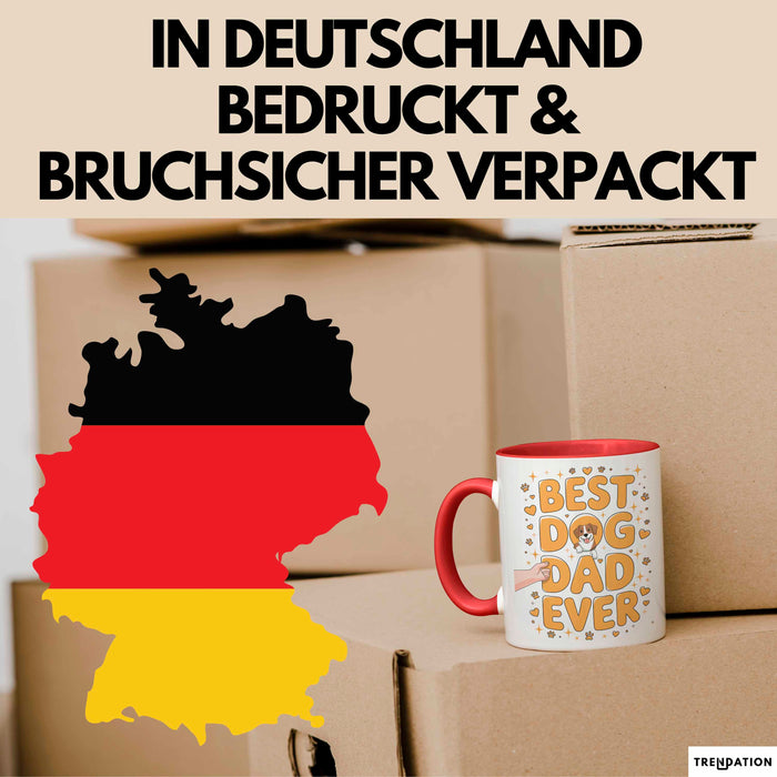 Hunde Papa Tasse Geschenk Lustige Geschenkidee Spruch Für Hunde Eltern Rot Trendation