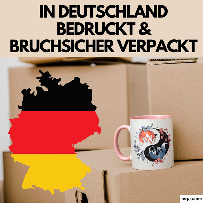 Fuchs Tierliebhaber Tasse Geschenk Lustige Geschenkidee Spruch Japanischer Kitsune Fuchs Rosa Trendation