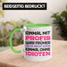 Einmal Mit Profis Arbeiten War Früher Tasse Geschenk Grün Trendation