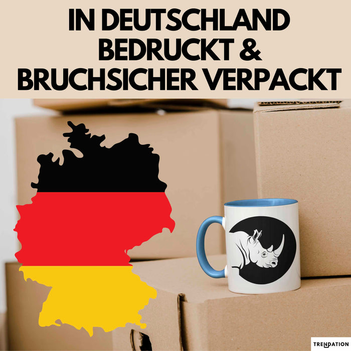 Nashorn Tasse Geschenk Lustige Geschenkidee Spruch Blau Trendation