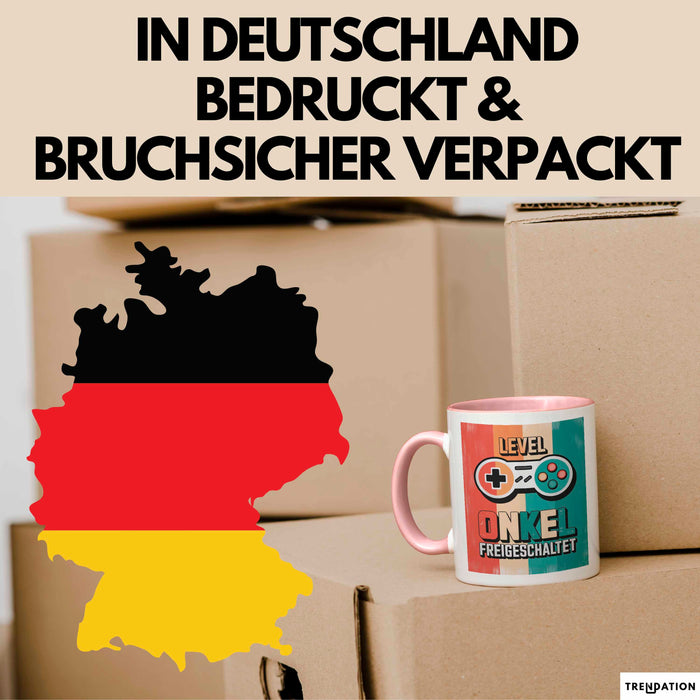 Onkel Gamer Sarkastisch Sarkasmus Tasse Geschenk Lustige Geschenkidee Spruch Level Onkel Freigeschaltet Rosa Trendation