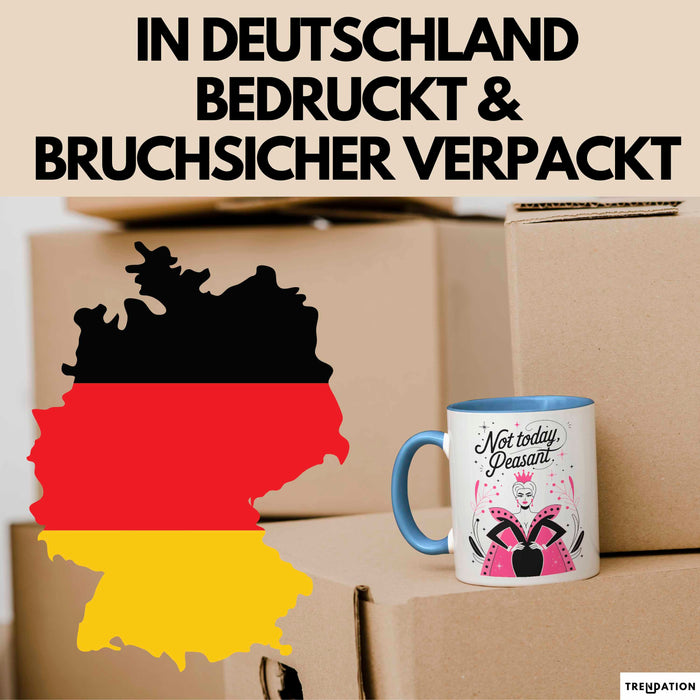Freche Königin Tasse Geschenk Lustige Geschenkidee Spruch Für Starke Persönlichkeiten Blau Trendation