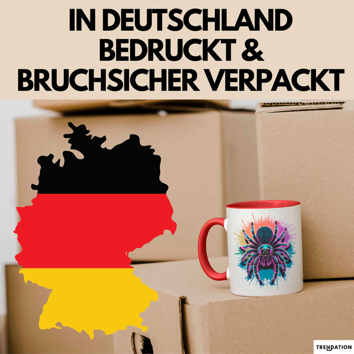 Spinne Vogelspinne Tier Tasse Geschenk Lustige Geschenkidee Spruch Rot Trendation