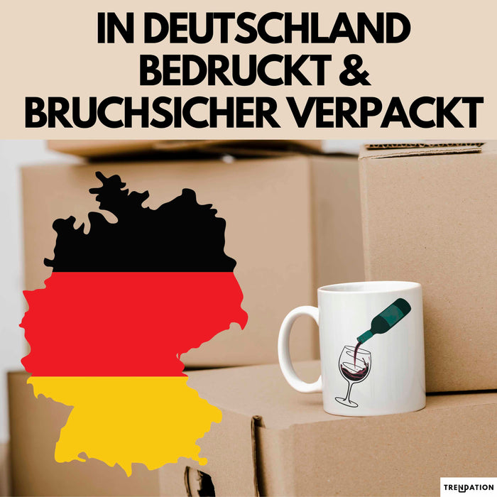Weinliebhaber Tasse Geschenkidee für Wein Enthusiasten Weiß Trendation