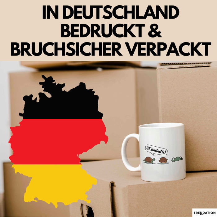 Schildkröte Tierliebhaber Tasse Geschenk Lustige Geschenkidee Spruch Gesundheit Weiß Trendation