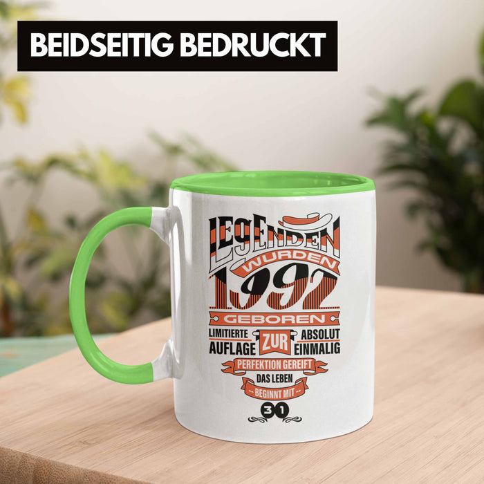 TRENDATION 30. Geburtstag Tasse Frau Mann Geschenk 30er Geschenkidee 30 Mutter Vater Grün Trendation
