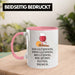 Trendation - Ein Glühwein Tasse Lustig Spruch Glühweinbecher mit Henkel Doppelwandig Glühweintassen Gläser Weihnachtsmarkt Becher Tassen Geschenk - Ein Glühwein Swei Rosa Trendation