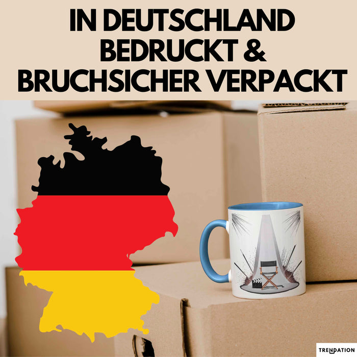 Film Regisseur Tasse Geschenk Lustige Geschenkidee Spruch Für Film Macher Blau Trendation