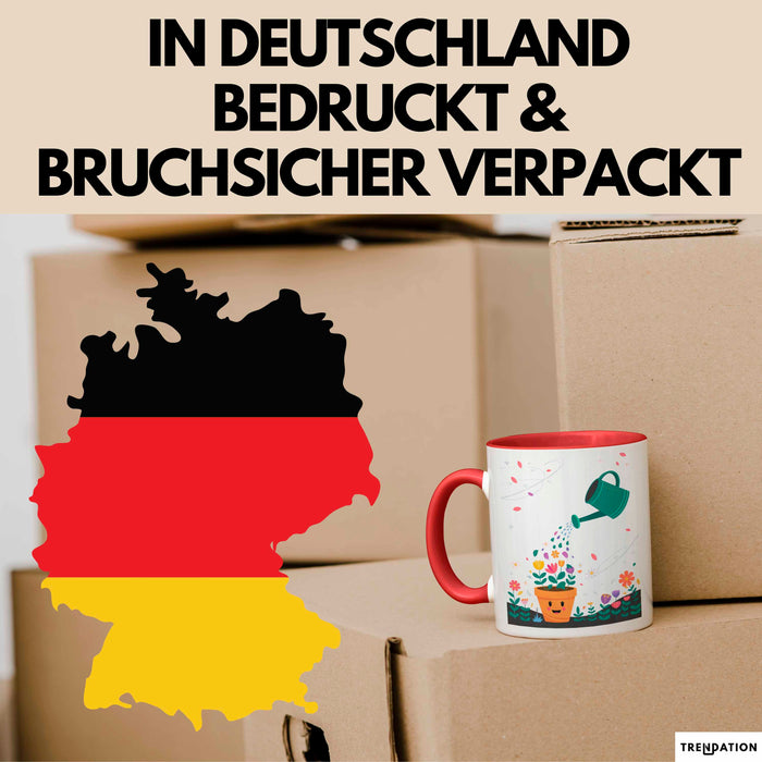 Gärtner Tasse Geschenk Lustige Geschenkidee Spruch Für Pflanzen Liebhaber Rot Trendation