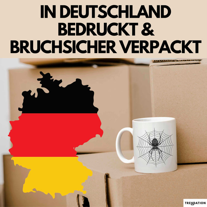 Spinne Vogelspinne Tier Tasse Geschenk Lustige Geschenkidee Spruch Weiß Trendation