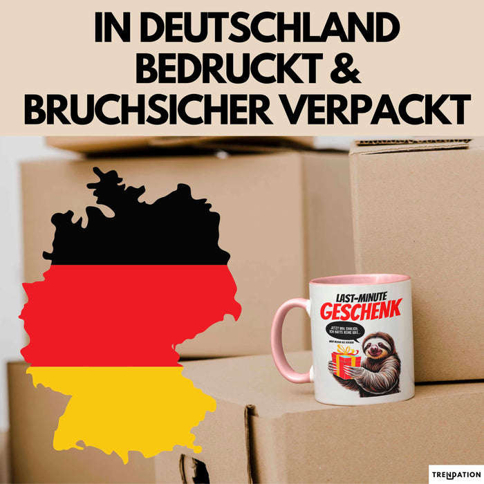 Sarkastisches Faultier Tasse Geschenk Lustige Geschenkidee Spruch Last Minute Geschenk Rosa Trendation