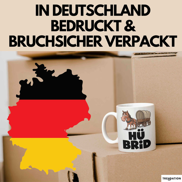 Sarkastische Pferde Tasse Geschenk Lustige Geschenkidee Spruch Hü Brid Weiß Trendation
