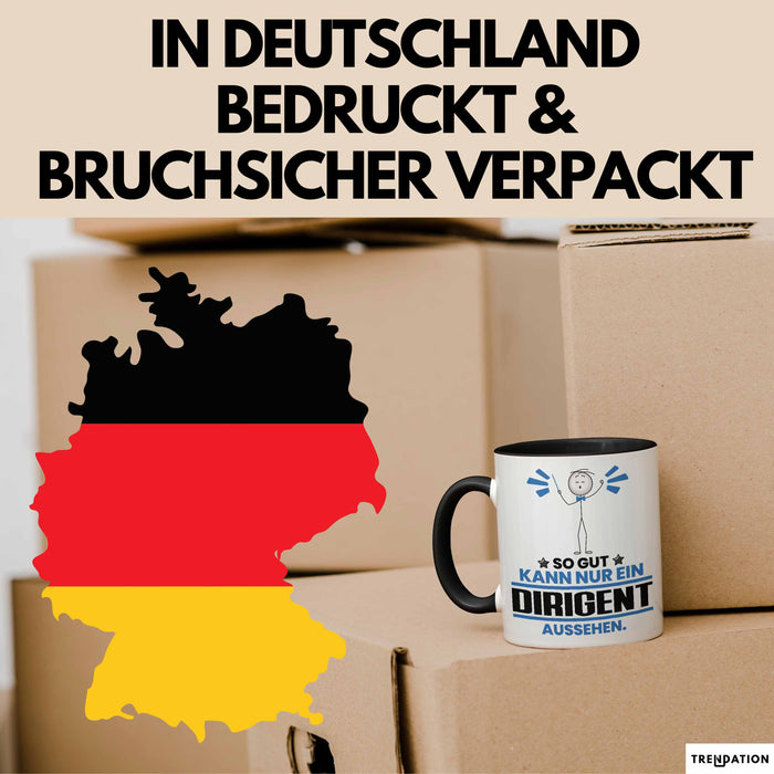 Dirigent Geschenk Tasse So Gut Kann Nur Ein Dirigent Aussehen Geschenkidee Kaffee-Becher Schwarz Trendation