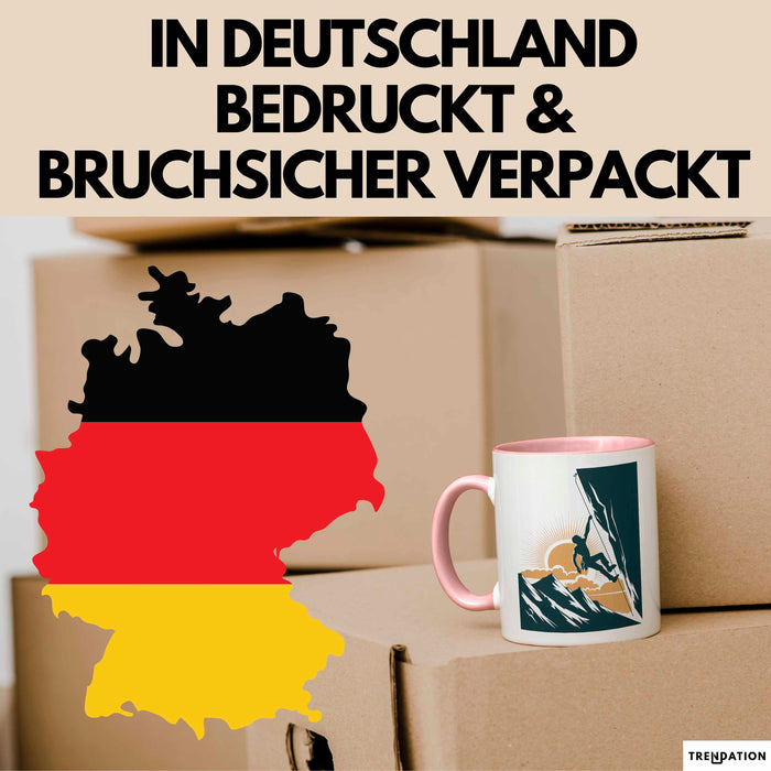 Kletterer Tasse Geschenkidee für Abenteuersuchende Rosa Trendation