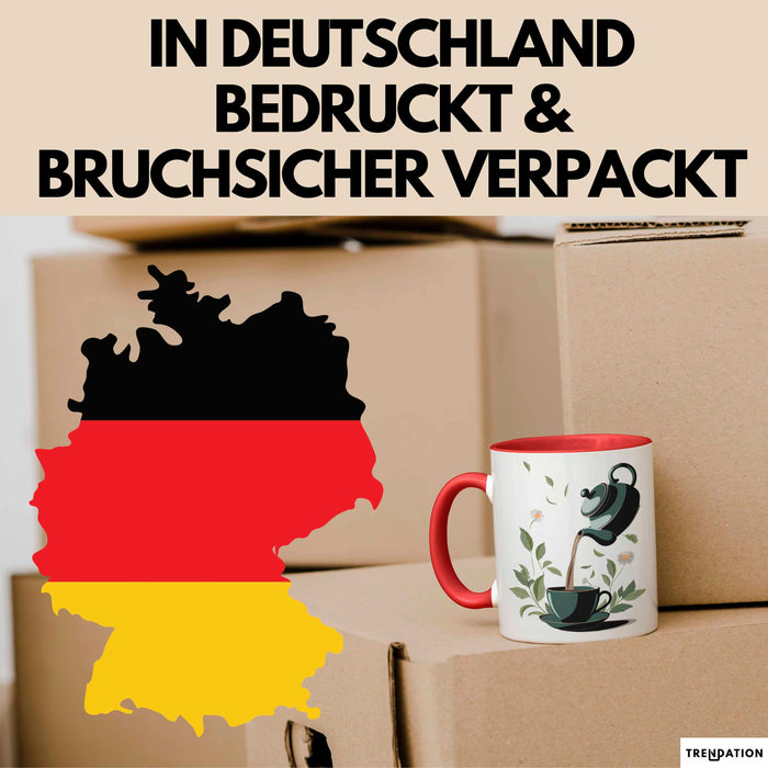 Tee Trinker Tasse Geschenk Lustige Geschenkidee Spruch Für Tee Liebhaber Rot Trendation