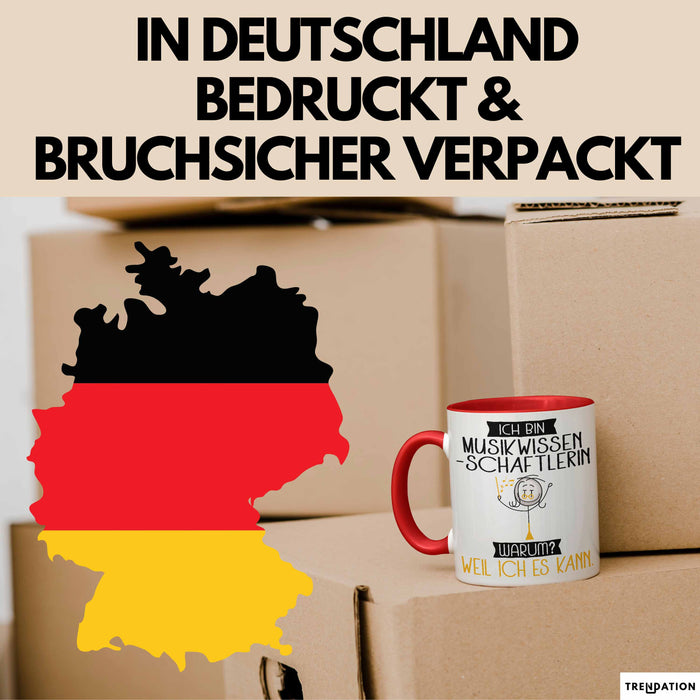 Musikwissenschaftlerin Tasse Geschenk Ich Bin Musikwissenschaftlerin Warum Weil Ich Es Kann Geschenkidee Geburtstag Rot Trendation