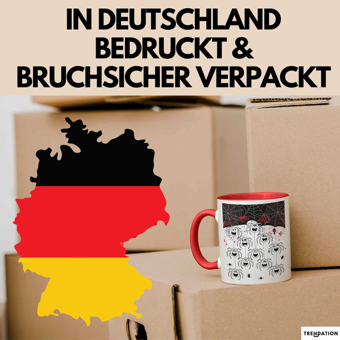 Spinne Vogelspinne Tier Tasse Geschenk Lustige Geschenkidee Spruch Rot Trendation