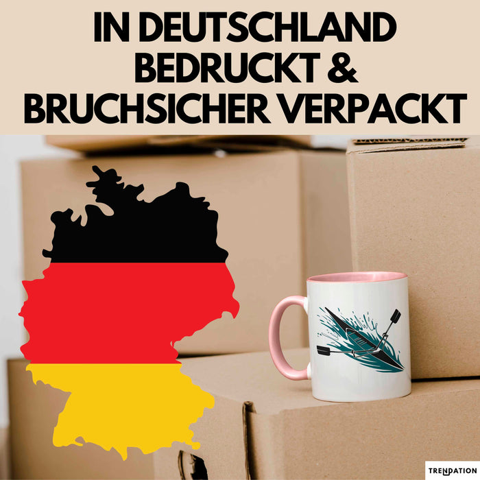 Ruder Enthusiast Tasse Geschenkidee für Rudercrew Fans Rosa Trendation